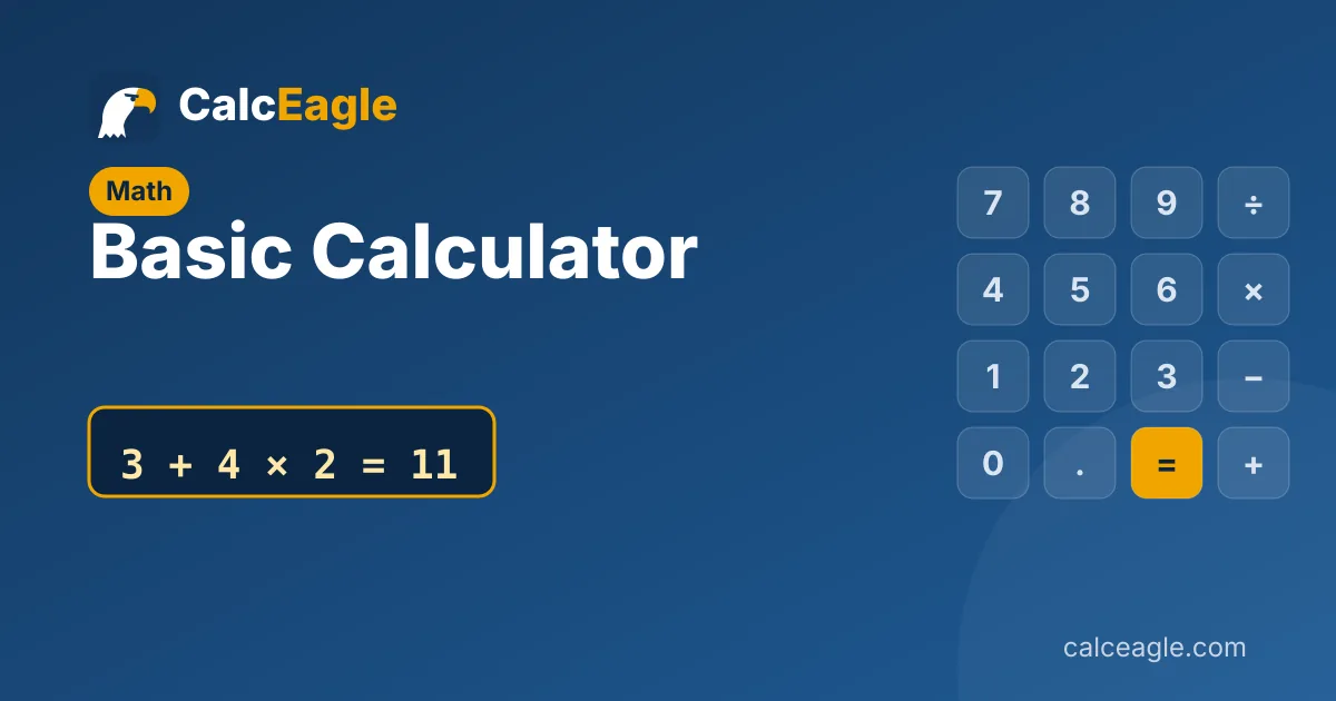 Basic Calculator: 3 + 4 × 2 = 11