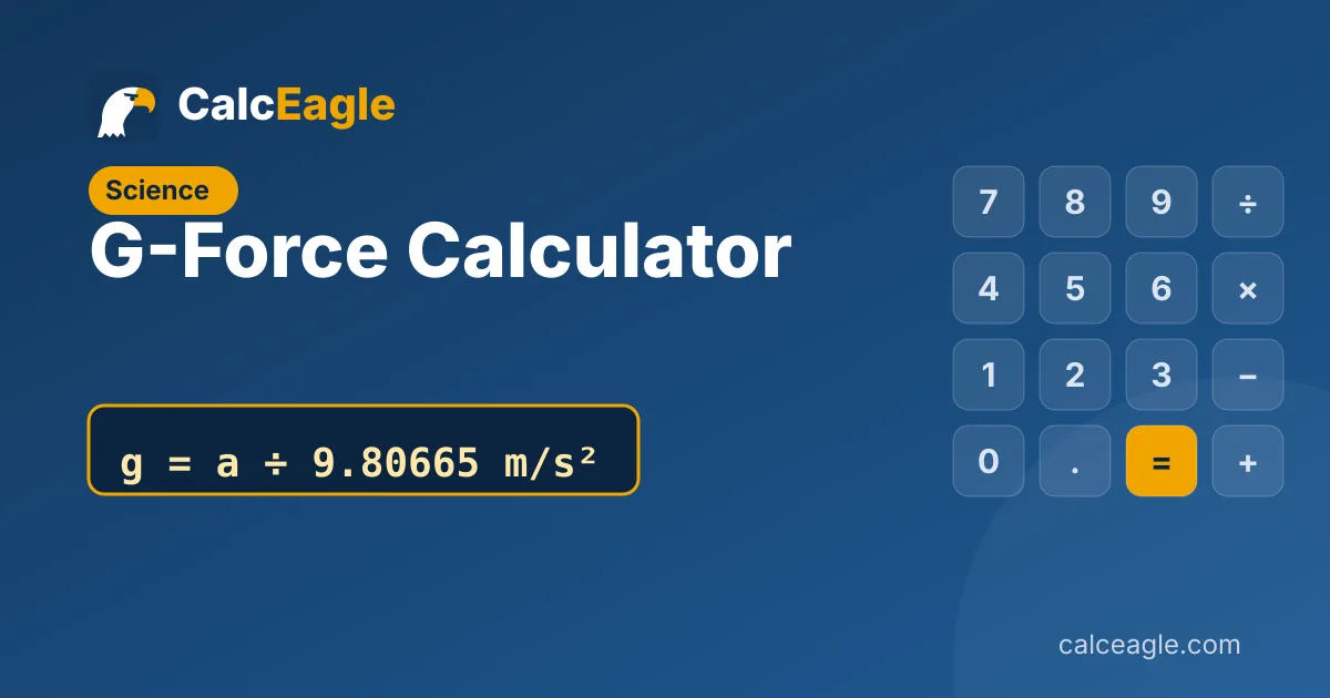 G-Force Calculator: g = a ÷ 9.80665 m/s²